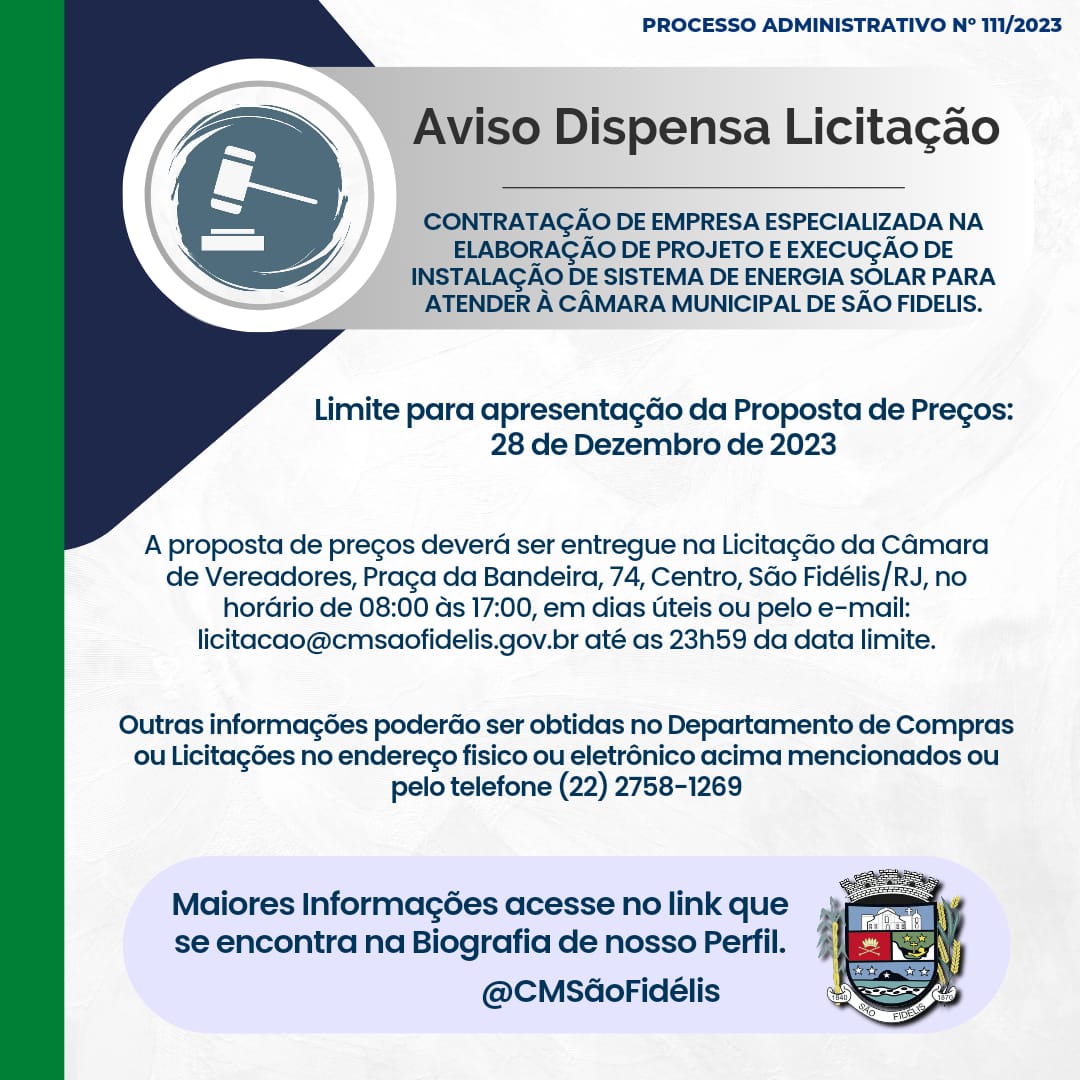Aviso Dispensa Licitação