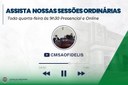 Assista nossas Sessões Ordinárias