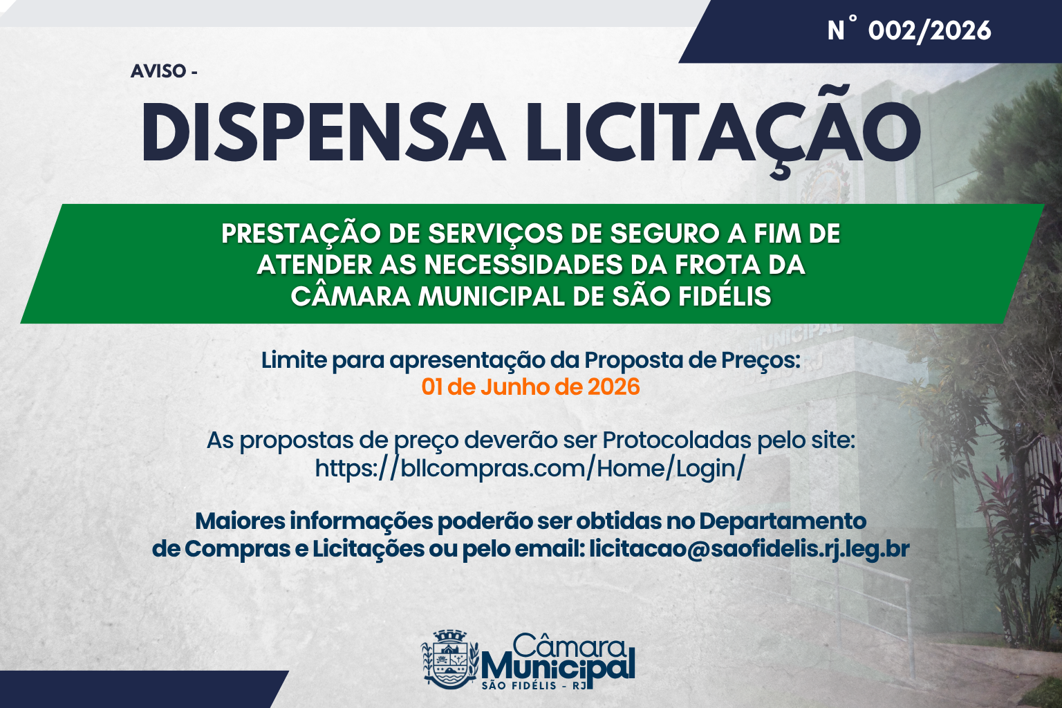 DISPENSA LICITAÇÃO - SEGURO FROTA